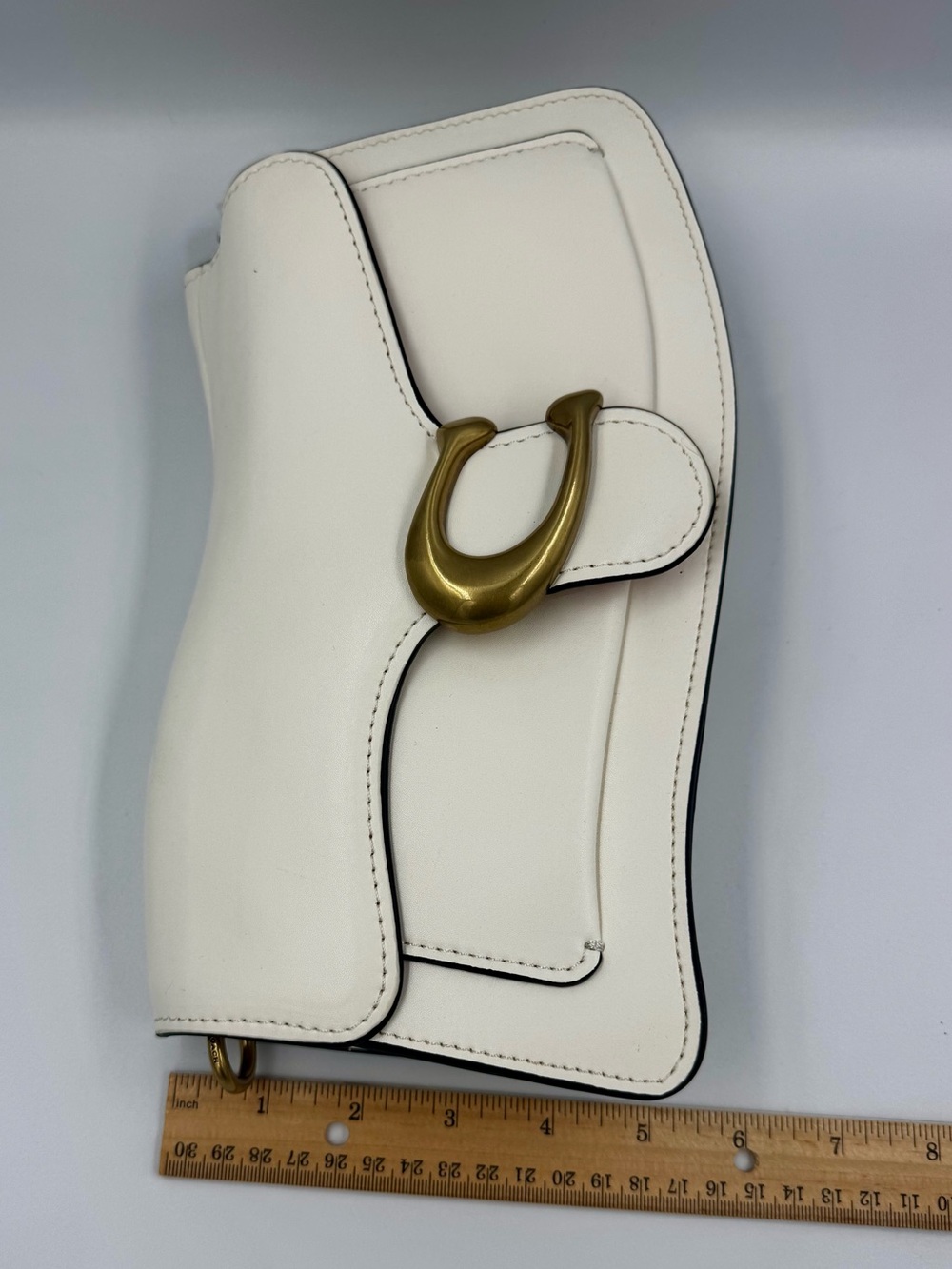 Coach Tabby Shoulder Bag 26 Chalk White Leather Gold Hardware - Picture 10 of 12